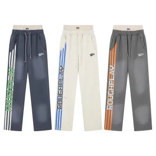 ROUGHPLAY Striped Rivet Graphic Sweatpants