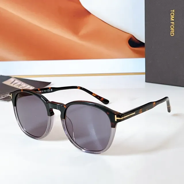 Round Acetate Frame Gradient Lens Sunglasses 5