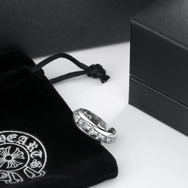 Silver-Tone Floral Relief Adjustable Ring 2