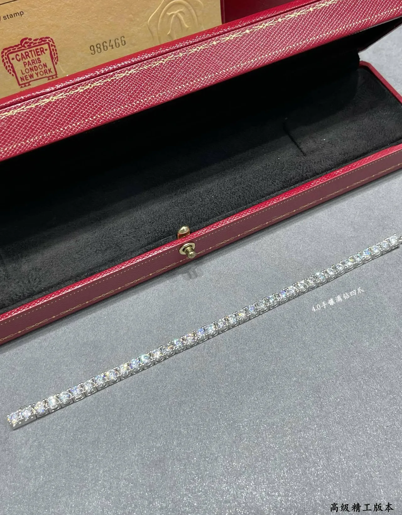 Silver-Tone Full-Pavé Four-Prong Multi-Row Bangle Bracelet 6