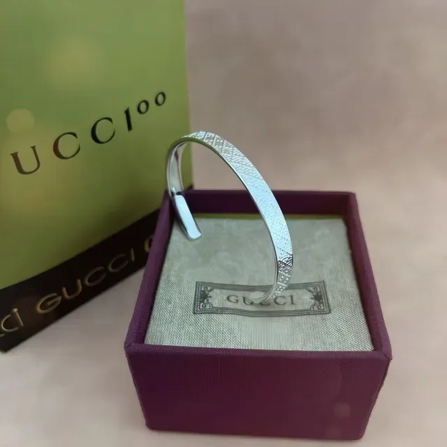 Silver-Toned Geometric Pixel Texture Open Cuff Bracelet 9