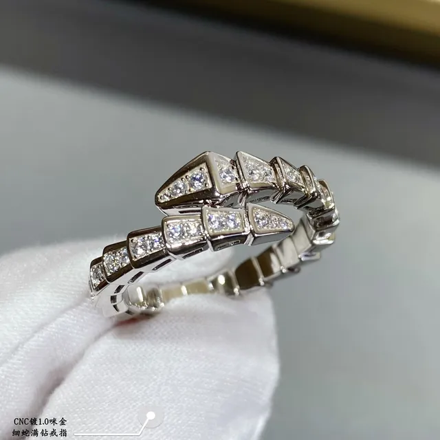 Snake-Inspired Segmented Pavé-Set Rings 6