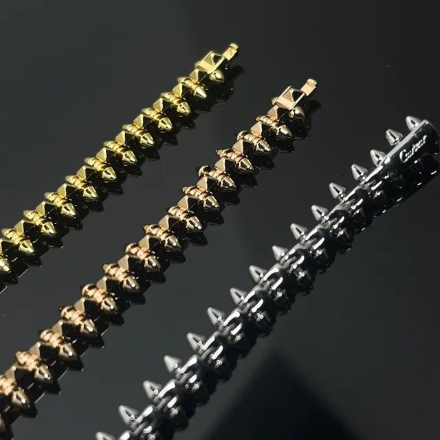 Spiked Link Metallic Stackable Bracelets 4