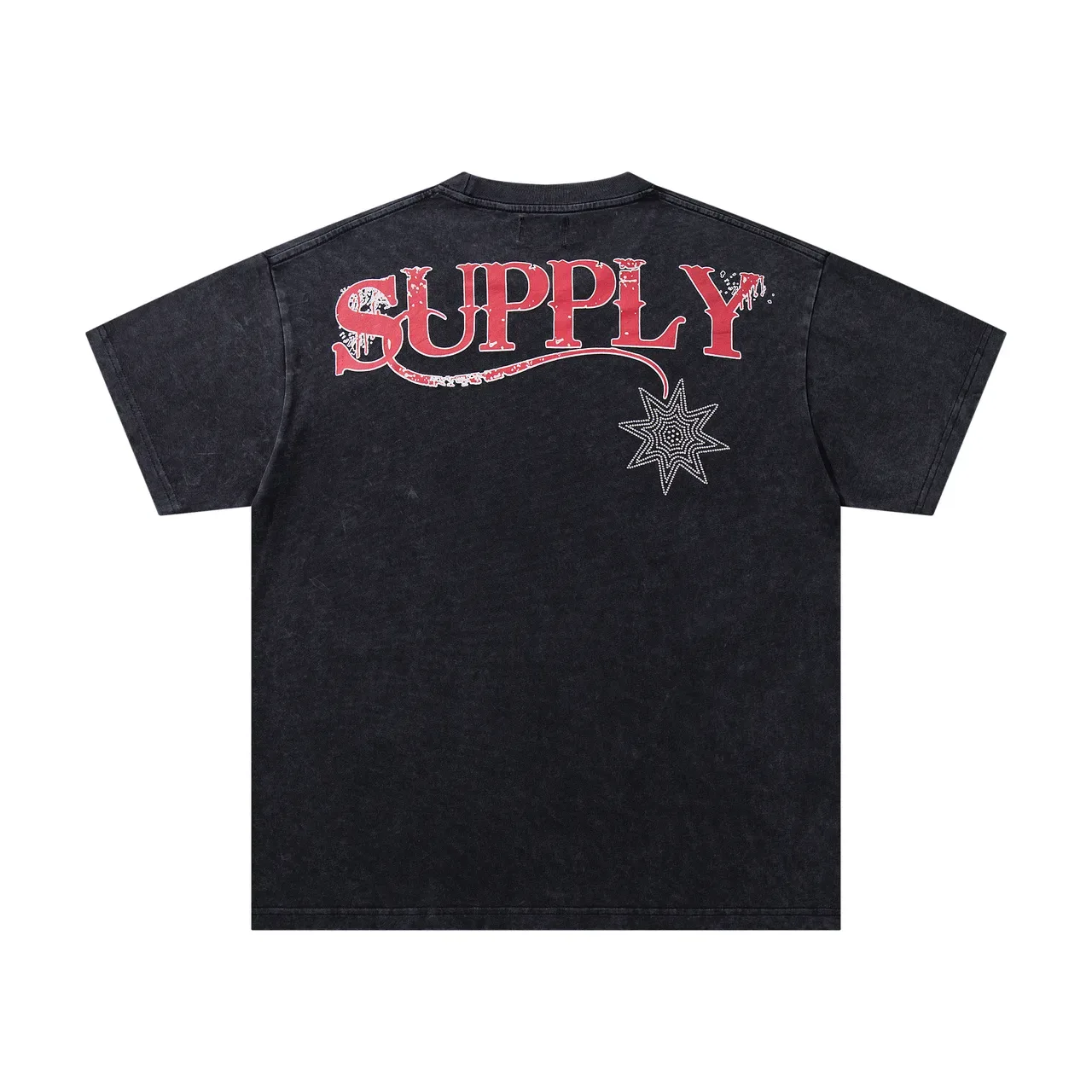 SUPPLY The Last Frontier Acid-Wash Black Graphic T-Shirt 4