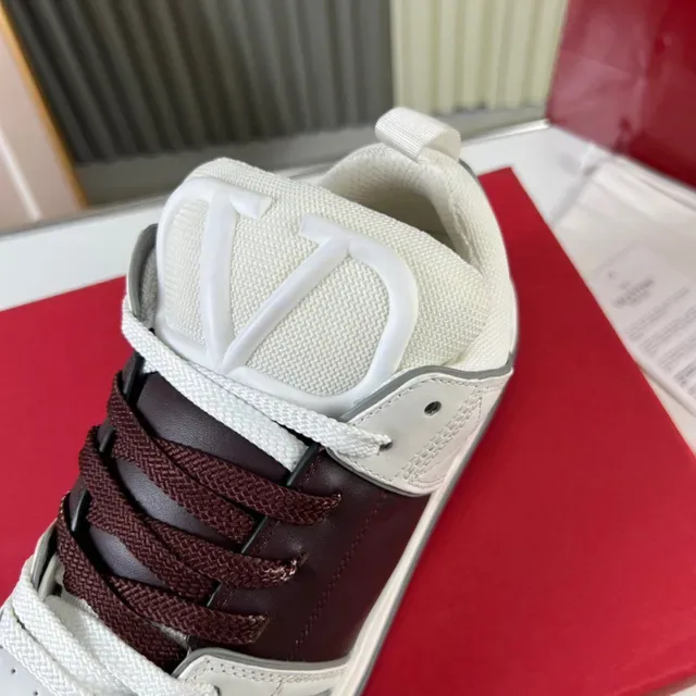 Sneakers Lifestyle Blanc et Bordeaux, Matériau Mixte, Low-Top 6