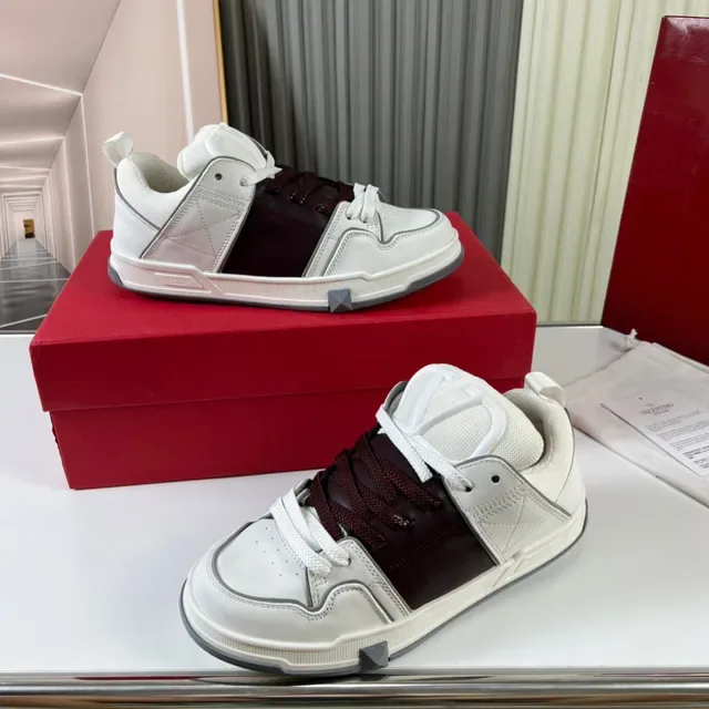 Sneakers Lifestyle Blanc et Bordeaux, Matériau Mixte, Low-Top 7
