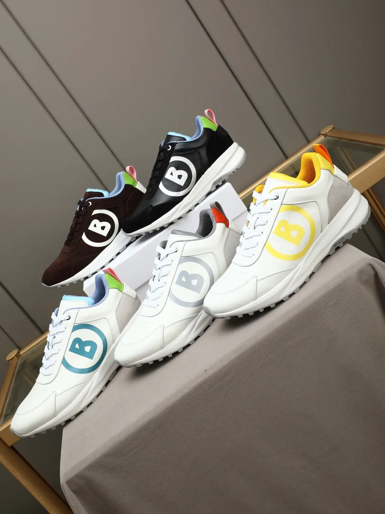 White and Yellow Monogram Lifestyle Sneaker 2