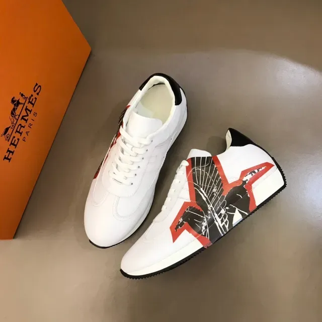 White Black Red Graphic Wing Motif Sneaker 8
