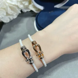 ذهب أبيض حبل متشابك معدن مطلي shackle clasp سوار