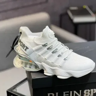 سنیكرز Air Unit أبيض وفضي مع upper شبكي شفاف