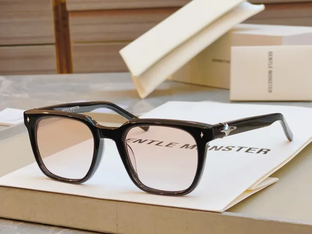 Gentle Monster Black Pink Rectangular Acetate Frame Gradient Lenses Optical Glasses 6