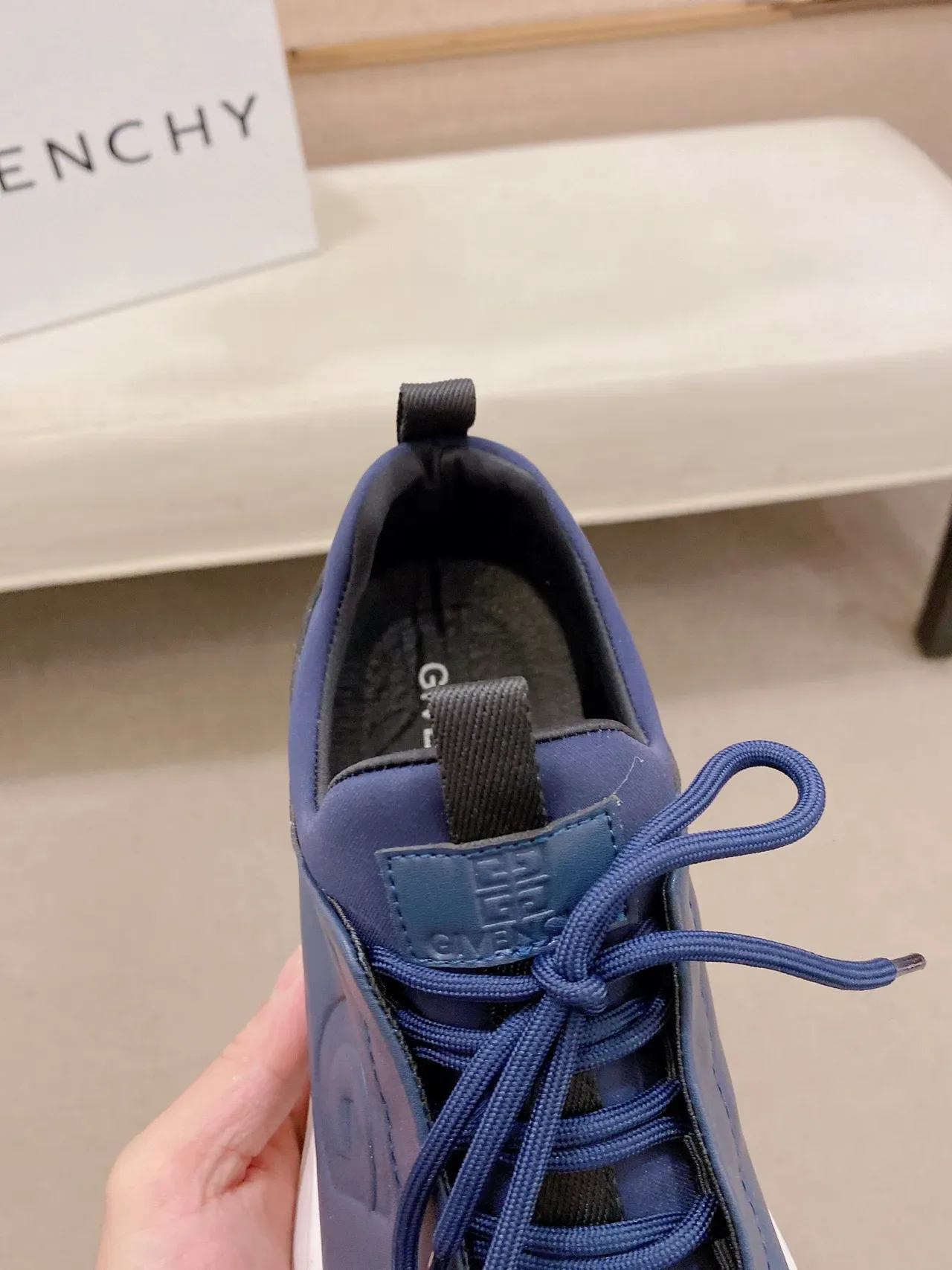 Givenchy City Sport Navy Blue Leather Lifestyle Sneakers 6