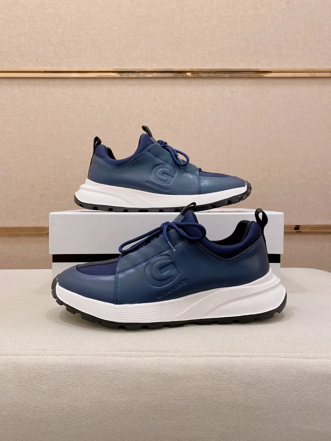Givenchy City Sport Navy Blue Leather Lifestyle Sneakers 7