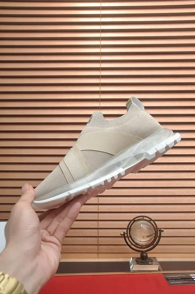 Givenchy Spectre Beige Knit Strap-Buckle Lifestyle Sneakers 5