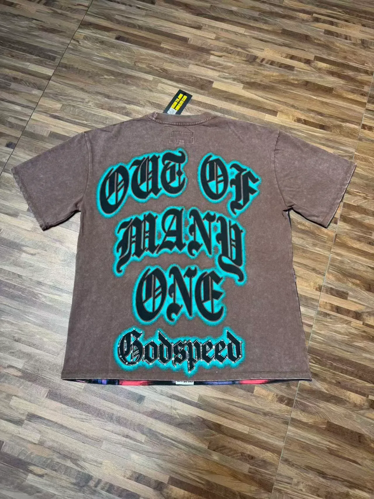 Godspeed Distressed Acid-Wash Graphic T-Shirt 7