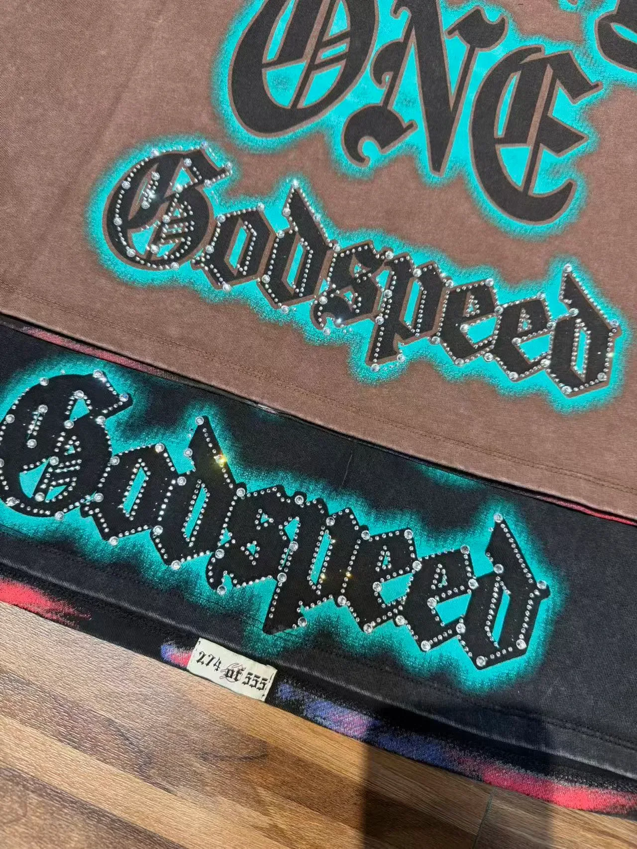 Godspeed Distressed Acid-Wash Graphic T-Shirt 13