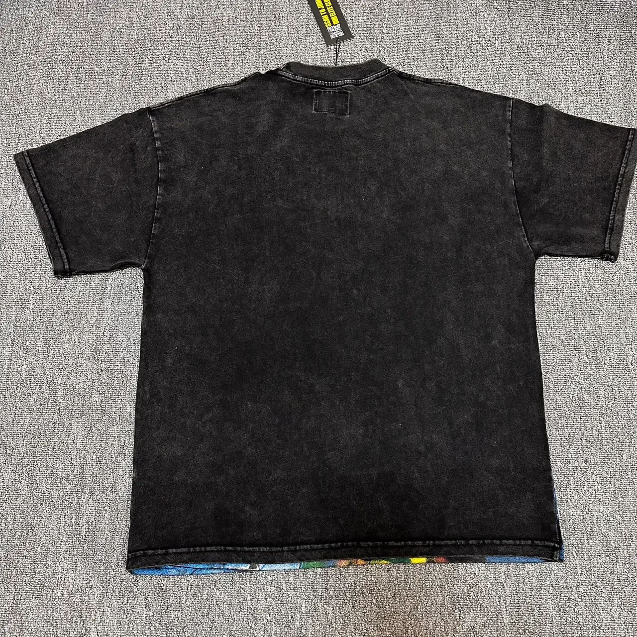 Godspeed Graphic Print Acid-Wash Black T-Shirt 2