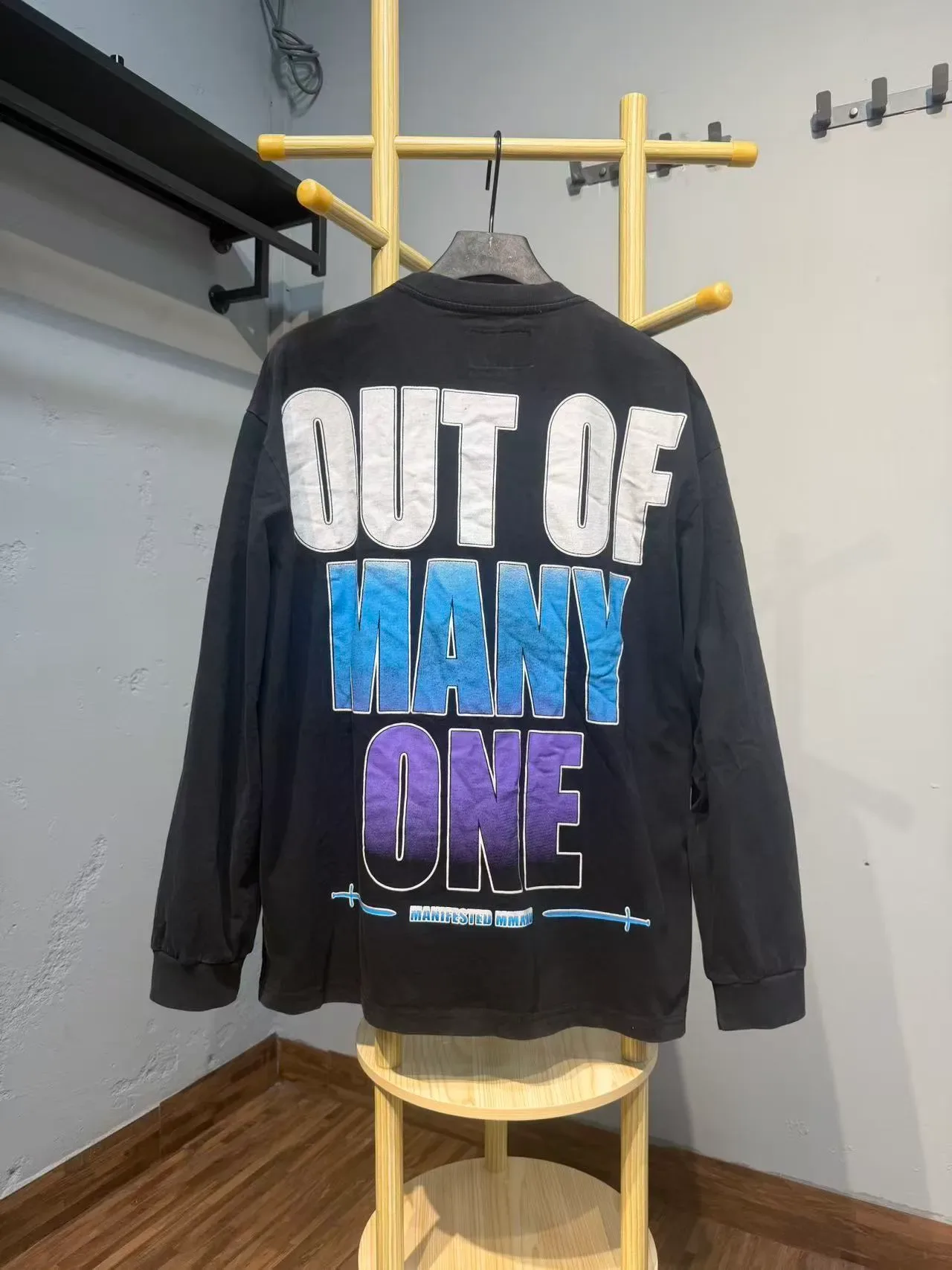 Camiseta gráfica de manga longa Godspeed Out of Many One 7