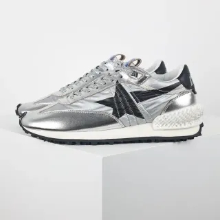 Golden Goose Runner Sneakers Lifestyle Metálicos Prata Preto Estrela