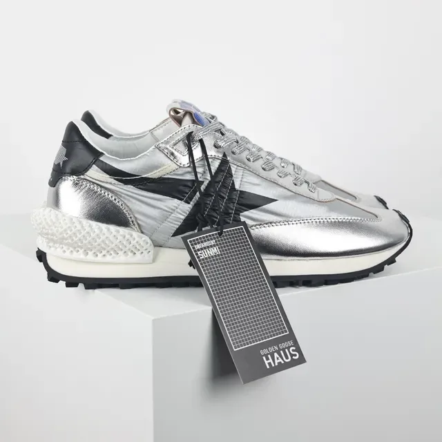 Golden Goose Runner Zapatillas Lifestyle Metálicas Plata Negro Estrella 3