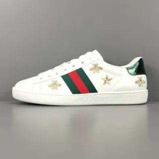 Gucci Ace Abejas y Estrellas Bordadas Blancas Lifestyle Sneakers