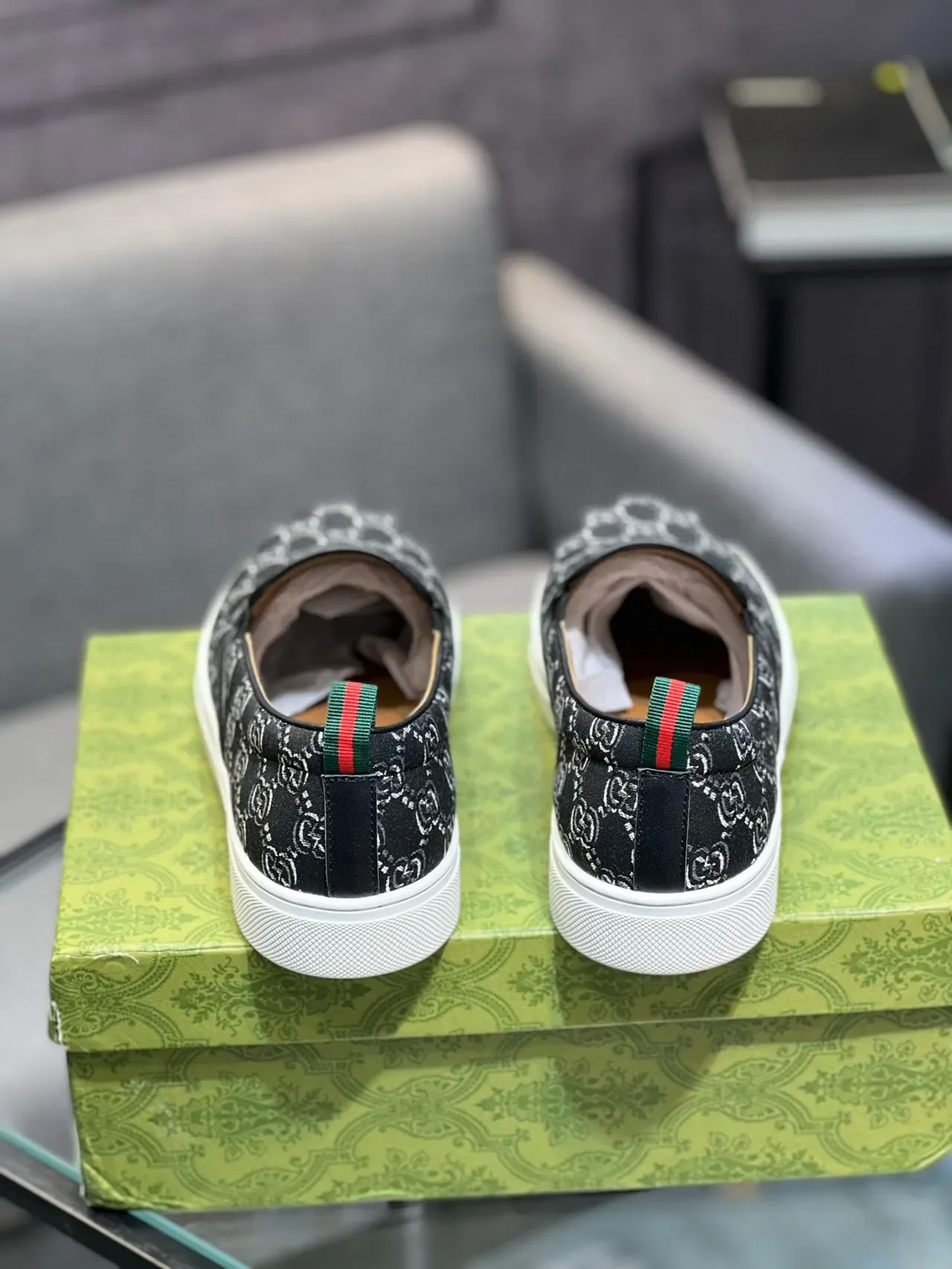 Gucci Ace GG Monogram Slip-On Lifestyle Sneakers 4