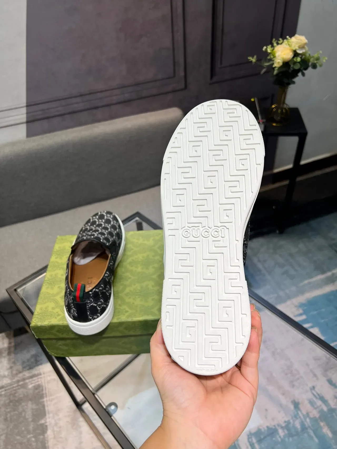 Gucci Ace GG Monogram Slip-On Lifestyle Sneakers 5
