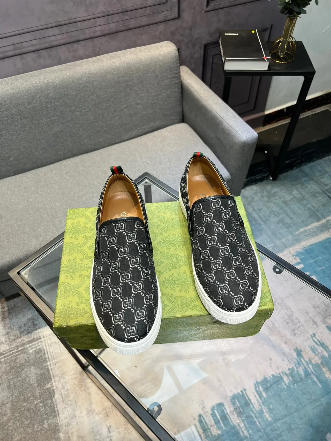 Gucci Ace GG Monogram Slip-On Lifestyle Sneakers 6