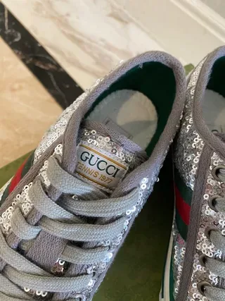 Gucci Ace Glitter Web Stripe Lifestyle Sneakers 2