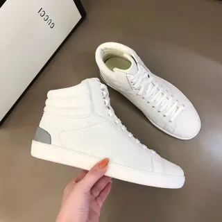Gucci Ace High Zapatillas Lifestyle Blancas de Cuero Perforado