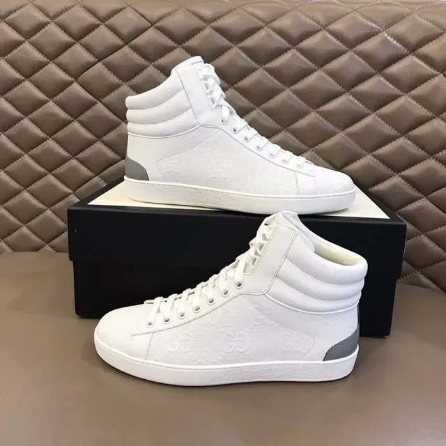 Gucci Ace High White Perforated Leather Lifestyle Sneakers 4