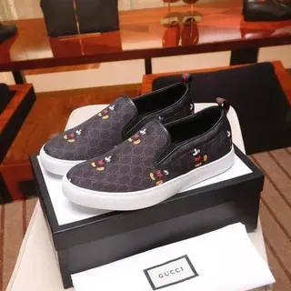 Gucci Ace Mickey Mouse GG Monogram 一脚蹬乐福鞋