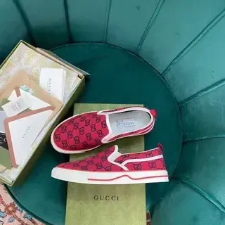Gucci Ace Slip-On Zapatillas Lifestyle Monograma GG Rojo