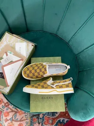 Gucci Ace Slip-On Zapatilhas Lifestyle Monograma GG Vermelho 4