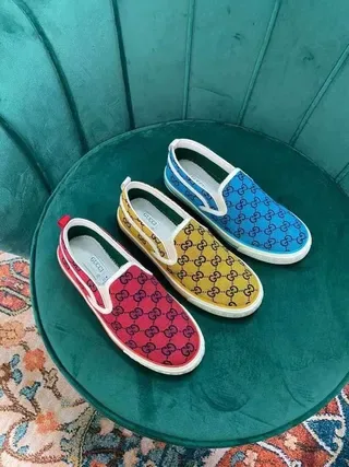 Gucci Ace Slip-On Zapatilhas Lifestyle Monograma GG Vermelho 5