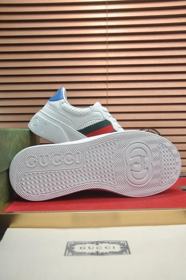 Gucci Ace White Green Red Web Platform Lifestyle Sneakers 7