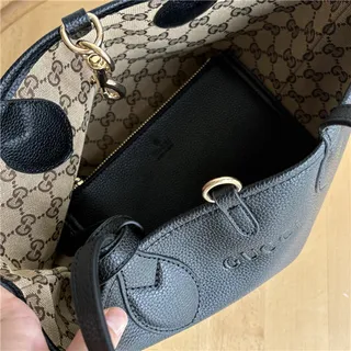 Gucci बेज ब्राउन GG Monogram कैनवास लेदर ट्रिम टोट बैग 3