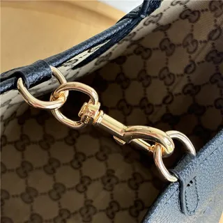 Gucci बेज ब्राउन GG Monogram कैनवास लेदर ट्रिम टोट बैग 4