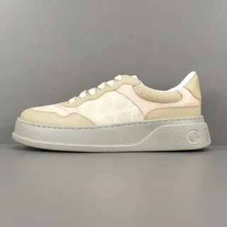 Gucci Zapatillas Beige Rosa Suela Plataforma Chunky GG Monograma Textil Estilo de Vida