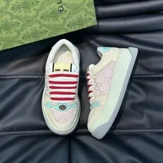 Gucci Beige Rosa Suela de Plataforma GG Monogram Canvas Zapatillas Lifestyle