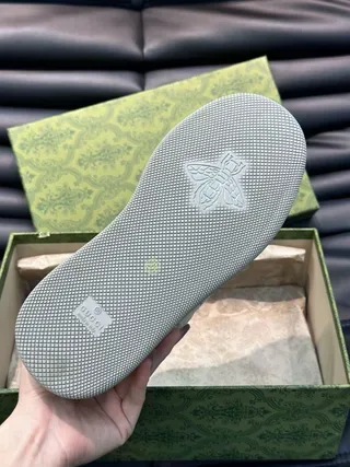 غوتشي بيج وردي كعب منصة GG Monogram قماش حذاء رياضي أسلوب حياة 9