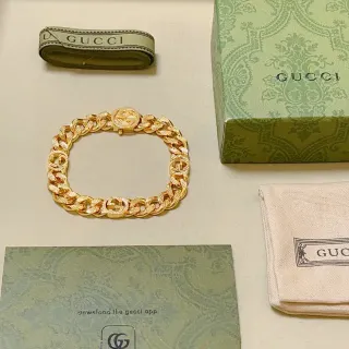 سوار جوتشي G-لينك G متشابك ذهبي اللون سلسلة