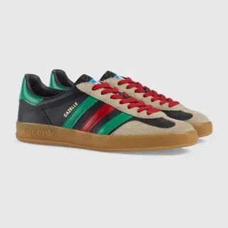 Gucci Gazelle 黑色 绿色 红色 米色 生活方式运动鞋