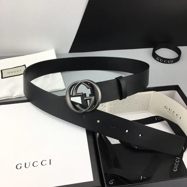 Gucci GG Marmont Black Leather Belt 2