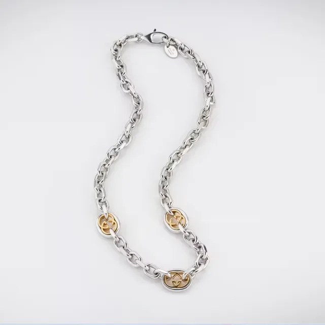 سوار Gucci GG Marmont ذهبي التدرج Interlocking GG 7