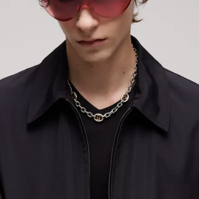 سوار Gucci GG Marmont ذهبي التدرج Interlocking GG 9