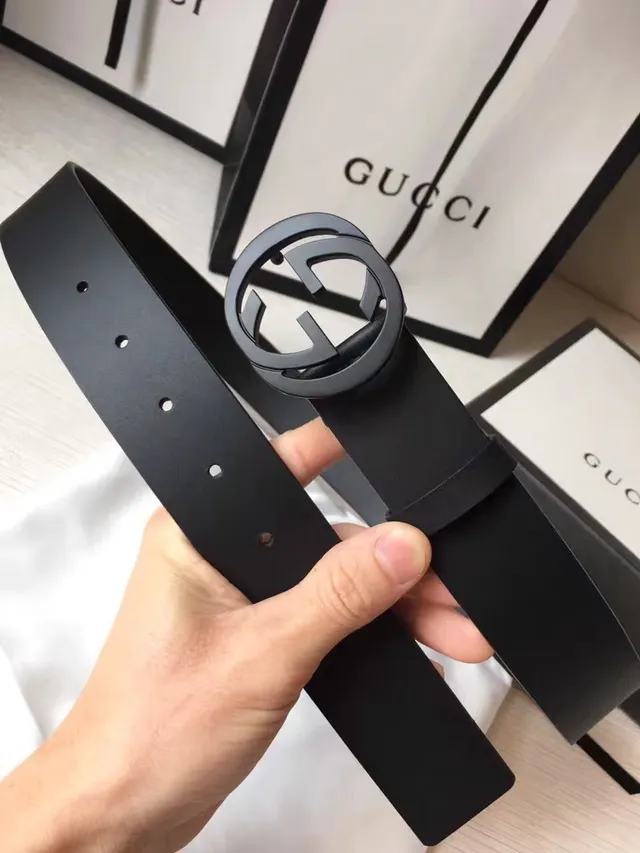 Gucci GG Marmont ম্যাট ব্ল্যাক চামড়ার বেল্ট 2