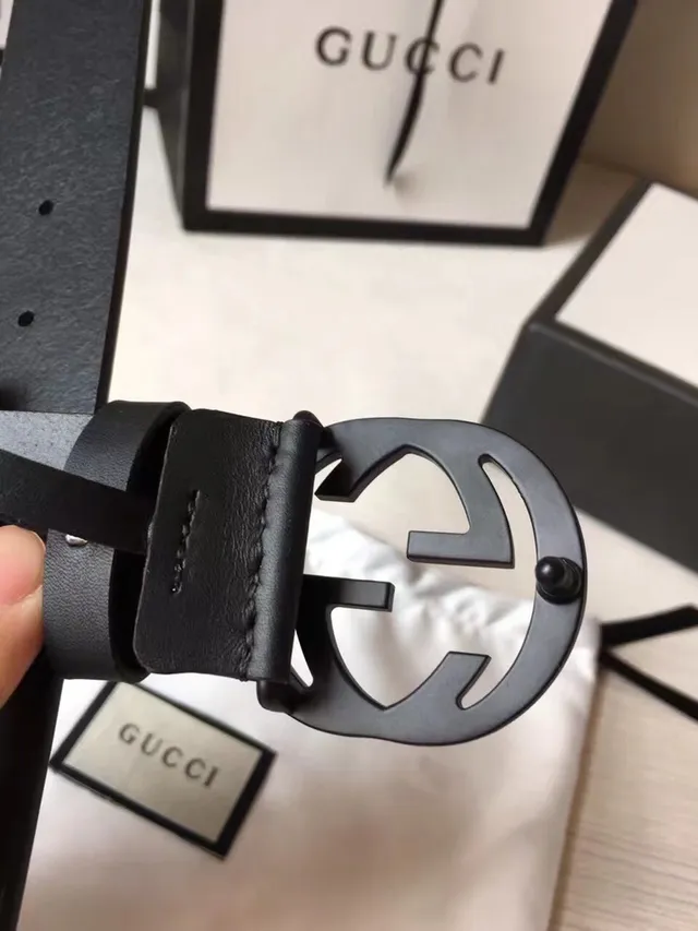 Gucci GG Marmont ম্যাট ব্ল্যাক চামড়ার বেল্ট 5