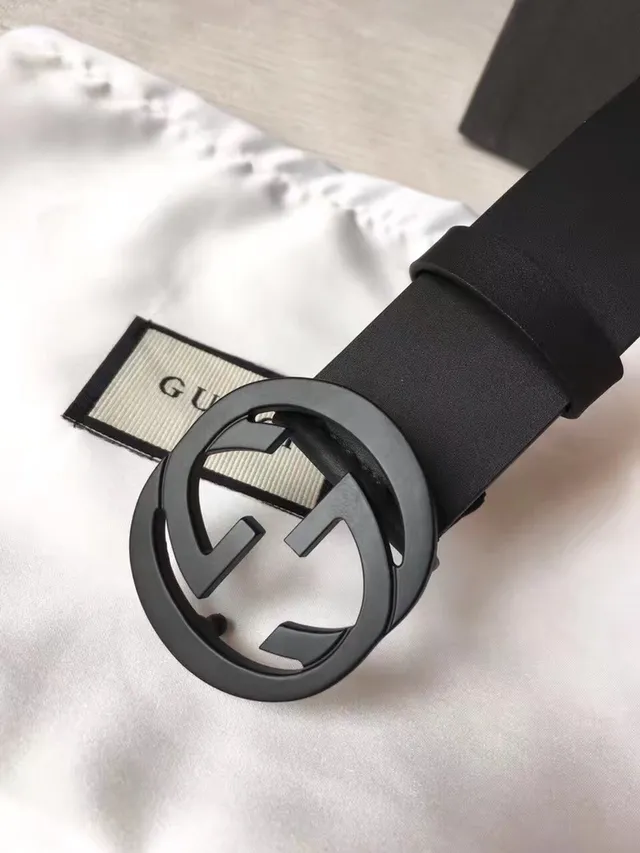 Gucci GG Marmont ম্যাট ব্ল্যাক চামড়ার বেল্ট 6