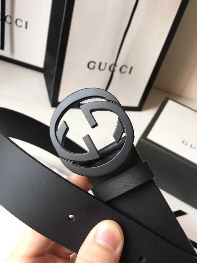Gucci GG Marmont ম্যাট ব্ল্যাক চামড়ার বেল্ট 7